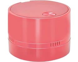 Mini Stofzuiger - Desktop Reiniger - Werkplek Schoonmaken - Hoge Zuigkracht - 9 x 7.8 cm - Roze