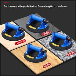 Vacuümzuignap - Glazen lifter - Zware objecten tillen - Verbeterde adsorptie - 8 inch - Zwart — thumbnail 4
