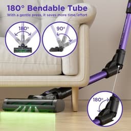 Yanhama H3 Wireless Vacuum Cleaner, Handheld Vacuum Cleaner, 7-level Filtration System, 180° Flexible Steering, Compatible with Multiple Accessories for Various Scenarios. Deep Cleaning Of Household, Pet Hair, Sofa And Floor — thumbnail 4