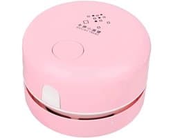 Mini Bureau Stofzuiger - Tafelreiniger Desktop Reiniger - Bureau Schoonmaken - Draadloos en Compact - 147.5 Grams - Roze