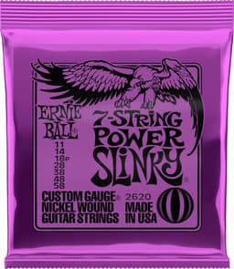 Ernie Ball Slinky Nickel Wound - Gitaarsnaren - Power Slinky 7 Snaren - 11-58 - Elektrische Gitaar — thumbnail 1