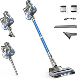 Draadloze Steelstofzuiger - Lichtgewicht Stofzuiger - Efficiënt Schoonmaken - 23kPa Zuigkracht - 35 Min Looptijd - Blauw — thumbnail 1