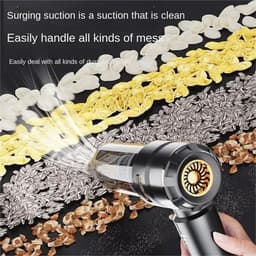 Draagbare Handstofzuiger - Autostofzuiger Kruimeldief - Auto Interieur Reinigen - Krachtige Borstelloze Motor - 500 Gram - Zwart — thumbnail 3