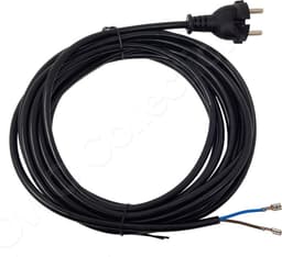 Stroomkabel kabel snoer voor stofzuiger haspel 2x0.75mm2 Universeel 6 meter met kabelschoentjes - kabelhaspels - zwart — thumbnail 1