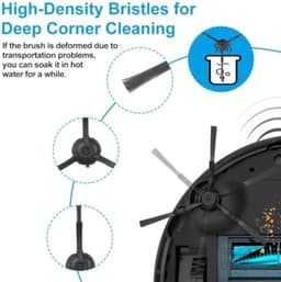 Vervangaccessoireset geschikt voor Conga 11090 Robotstofzuigers - 1 Draaiende borstel, 4 HEPA-filters, 4 Zijkappen, 4 Dweildoeken — thumbnail 2