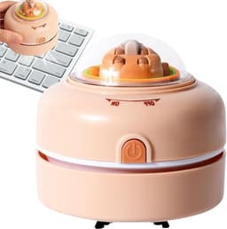 Kleine Bureau Stofzuiger - Draagbare Kruimeldief - Bureau Schoonmaken - Stille Werking - 8.5 cm Hoog - Bruin — thumbnail 1