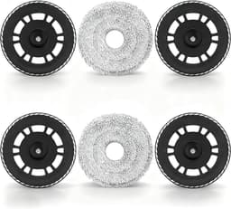 Reserve Dweilonderdelen - Stofzuiger Accessoires - Robotstofzuiger Onderhoud - Perfecte Pasvorm - 4 Houders 2 Doeken - Zwart — thumbnail 1