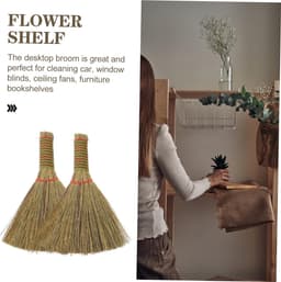Keukenreiniging Bezem - Handveger Stoffer - Kleine Tafels Schoonmaken - Natuurlijk Miscanthus Materiaal - 8 Stuks - Zoals Afgebeeld — thumbnail 5