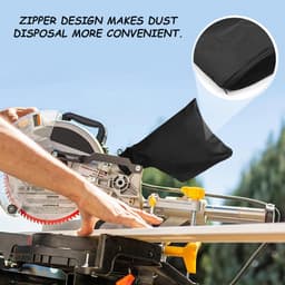 Zaagselzakken - Stofzakken - Werkplaats Schoon - Duurzaam Nylon - 3 Stuks - Zwart — thumbnail 2