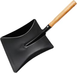 Metal Dustpan - Hand Schep - Binnen en Buiten - Hittebestendig Hout - 44 cm Lengte - Zwart — thumbnail 4