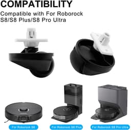 Dailygoods- Voorwiel - Stil Wiel - Voorwielsteun - Compatibel met Roborock S8/S7/S6/S5 - Hoogwaardig Materiaal - Efficiënte Werking - Robotstofzuigerwiel — thumbnail 2