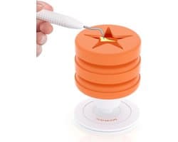 Vinyl Schroot Collector - Vinyl Opruimer - Vinyl Knutselen - Siliconen Zuignap - 10 cm - Oranje