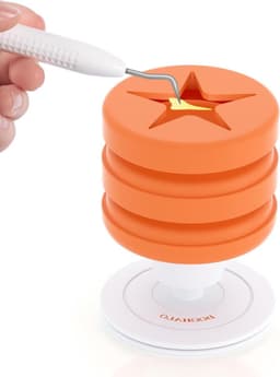 Vinyl Schroot Collector - Vinyl Opruimer - Vinyl Knutselen - Siliconen Zuignap - 10 cm - Oranje — thumbnail 1