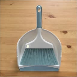 Stofblik en borstel - Mini stoffer set - Bureau reinigen - Compact opbergontwerp - 500 g - Blauw — thumbnail 2