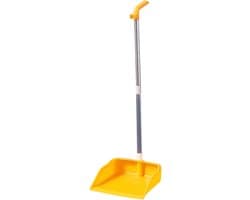 Stofblik met Tanden - Stoffer en blik - Bureau Opruimen - Rubberen Strip - 27x25x80 cm - Veelkleurig