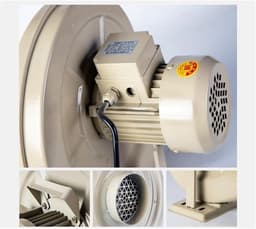 Opblaasbare Ventilator - Stofverwijderaar - Luchtcirculatie Werkplaats - Metaalijzeren Behuizing - 21 m/u - Beige — thumbnail 4