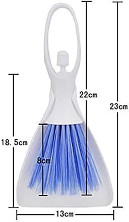 Mini Stofblik en Borstel - Tafelblad Reinigingsset - Kleine Oppervlakken Schoonmaken - Draagbaar en Compact - 1 stuk - Wit Blauw — thumbnail 5