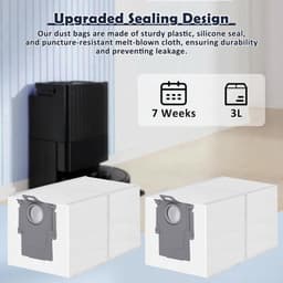 12 Stuks Stofzuigerzakken geschikt voor Roborock Q Revo/Qrevo S/Qrevo Pro/Qrevo Master/Qrevo Plus/Qrevo Curv/S8 MaxV Ultra/Saros 10R/QV 35S/35A/QR 598/798 Stofzuiger - Stofzuigerzak - Stofzuigerzakken - 3 L Grote Capaciteit Wegwerpzakken Vervanging — thumbnail 4