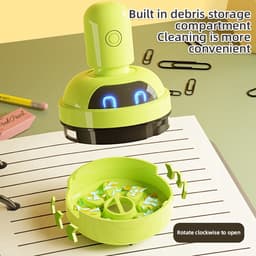 casalora - Toetsenbordstofzuiger - Mini stofzuiger - Draadloze tafelstofzuiger - Tafelstofzuiger - USB oplaadbaar - Drie zuigkrachtniveaus - Geschikt voor kantoor en thuis - Groen — thumbnail 5