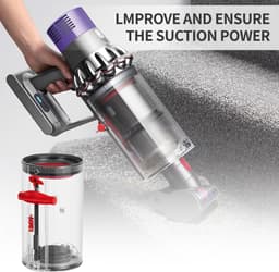 Transparent Dust Collector for V10 SV12 SV13 SV27 Dust Containers – High Quality Accessory Compatible with Dyson - ShopVlot — thumbnail 4