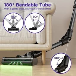 Handstofzuiger – Kruimeldief – Draadloze Mini Stofzuiger – Autostofzuiger – Nat & Droog Gebruik – 7-Lags Filtersysteem – 180° Flexibele Zuigmond – 1,5L Metalen Reservoir – Krachtige 59 kPa Zuigkracht – Anti-klit Voor Huisdierharen — thumbnail 3