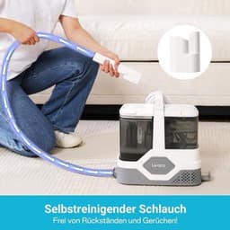 Gestoffeerde Reiniger – Apparaat – Natstofzuiger – Waszuiger – Tapijtreiniger – 600W Motor – 16 kPa Zuigkracht – 2,3L Watertank – Zelfreiniging – Compact – Voor Tapijt, Bank, Mat — thumbnail 4