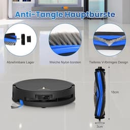 21-delig accessoireset voor Ecovacs Deebot X9 PRO Omni en X11 PRO Omni robotstofzuiger, vervangende onderdelen met hoofdborstel, stofzakken, dweilrollen, filters en zijborstels — thumbnail 5