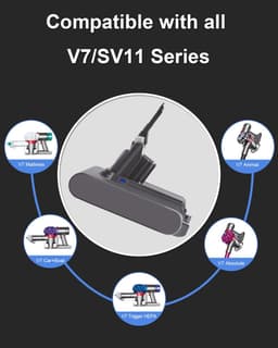 Vervangende 6000mAh Batterij voor Dyson V7 met 2 Filters — thumbnail 5
