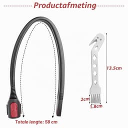 Kierenzuigmond - Flexibel - 58 cm - voor Dyson — thumbnail 3