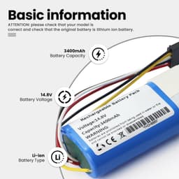 Stofzuigeraccu - 3400 mAh - 14,8 V - Li-ion — thumbnail 2