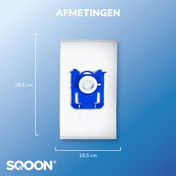 SQOON® Stofzuigerzakken - Geschikt voor AEG (VX8.2 Silence, VX7, VX6, GR201S, GR201M), Philips (3000 Series, Power Go, Performer) en Electrolux (Standard Bag, XXL130, Ergospace) - Hoogwaardige Kwaliteit! - 4 stuks — thumbnail 5