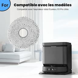 8-delige Vervangende Reinigingsdoeken voor Eureka J15 Pro Ultra Stofzuigerrobot, Rotatieve Reinigingstampons Accessoires — thumbnail 2