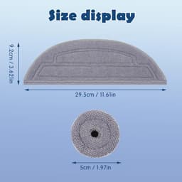 S8 MaxV Ultra wisserdoeken gescht voor Roborock S8 MaxV Ultra robotstofzuiger, vervangende dweilmop microvezel, zacht, wasbaar en herbruikbaar, 4 dubbele geluidstrillingsmodules, dweilpad en 4 ronde — thumbnail 4