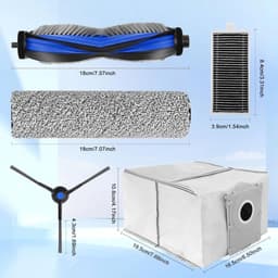 21stuks robotstofzuiger vervangingsonderdelen - geschikt voor Ecovacs Deebot x8 pro omni - met 6 stofzakken - 4 hepa filter - 6 zijborstels - 3 rolmoppen - 1 hoofdborstel - 1 borstel — thumbnail 2
