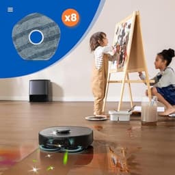 8 stuks wisdoeken, reserveonderdelen voor eufy X10 Pro Omni/X9 Pro robotstofzuiger, spin reinigingspads, reserveaccessoireset — thumbnail 3