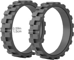 8 stuks Wielbanden - Geschikt voor Roborock IRobot Roomba 500 600 700 800 900 E5 I7 j7 + j9 – geschikt voor de iRobot Roomba 'e'-'i'-'j' en 's' Serie - Antislip Rubberen Banden - Stil - Eenvoudige Montage - Vervangende Accessoires - voor Robotstofzui — thumbnail 2