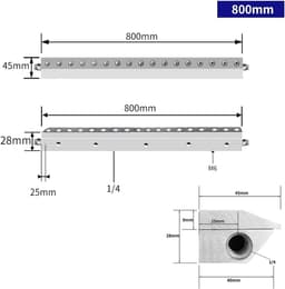 Luchtmeter Stofverwijdering - Luchtblazer - Oppervlak Reinigen - Aluminiumlegering - 1/4 inch schroefdraad - Zilverkleurig — thumbnail 5