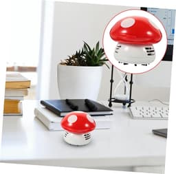 Mini Stofzuiger - Kruimelzuiger Bureau - Tafel Schoonmaken - Laag Geluidsniveau - 115 Gram - Rood — thumbnail 4