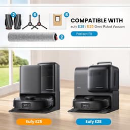 17-delige accessoireset compatibel met Eufy RoboVac E28 Omni/E25 Omni - Hoofdborstels, zijborstels, stofzakken — thumbnail 5