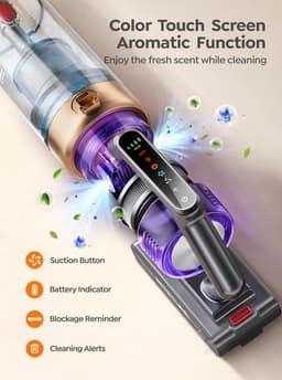 Steelstofzuiger - Draadloze zuiger - Snelle schoonmaak - Lichtgewicht ontwerp - Compact formaat - Zwart — thumbnail 5