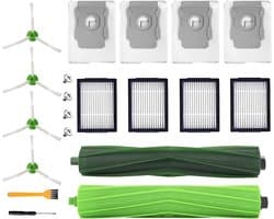 Complete set met vervangende onderdelen voor Roomba i7/i7+/i3+/i4+/i6+/i8+/j7+, 20-delig met borstels, HEPA-filters en stofzakken voor optimale reiniging