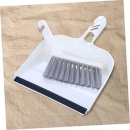 Mini Bezem Stoffer Set - Kleine Schoonmaakset - Bureau Schoonmaken - Diep Concaaf Stofblik - 28 x 21 cm - Wit — thumbnail 5