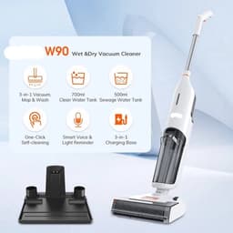 Multifunctionele 3-in-1 Schoonmaker – Stofzuiger – Dweil – Wasapparaat – Draadloos – 2-voudig Tanksysteem – 30 Minuten Gebruikstijd — thumbnail 2