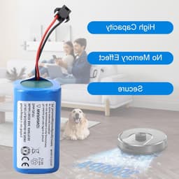 Krachtige 3400 mAh batterij voor diverse stofzuigers zoals Tikom, Yeedi en Conga, ideaal voor langdurig gebruik en optimale prestaties — thumbnail 4