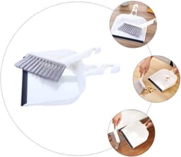 Bureaustofzuiger Set - Mini Stoffer Blik - Bureau Schoonmaken - Zachte Borstel - 28 cm Stofblik - Wit — thumbnail 5