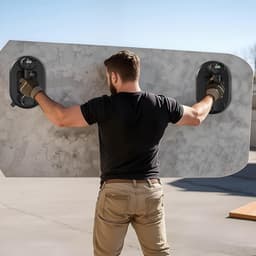 Elektrische Zuighaak - Vacuüm Lifter - Zware Materialen Hefen - Automatische Nazuigfunctie - 300 kg Draagkracht - Zwart — thumbnail 5