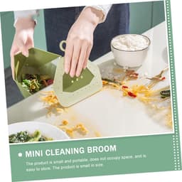 Stoffer en blik - Schoonmaakset - Bureau schoonmaken - Praktisch ontwerp - 17.4 cm - Groen — thumbnail 2