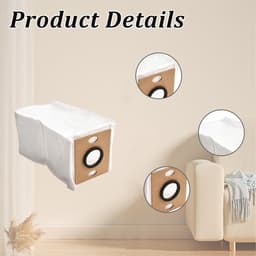 12 stuks Stofzakken - geschikt voor ILIFE V9 - V9pro Zelfledigende Robot Cleaner - Grote Capaciteit Tas Vervanging Accessoire Kits — thumbnail 3