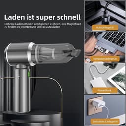Kruimeldief Draadloos - Auto Stofzuiger - Handstofzuiger - Compact — thumbnail 2
