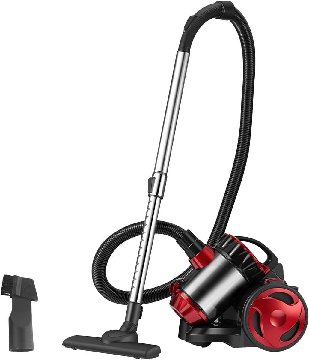 Stofzuiger zonder zak - Krachtige zuigkracht - Efficiënt schoonmaken - Geluidsarm ontwerp - 15L reservoir - Rood — afbeelding 1